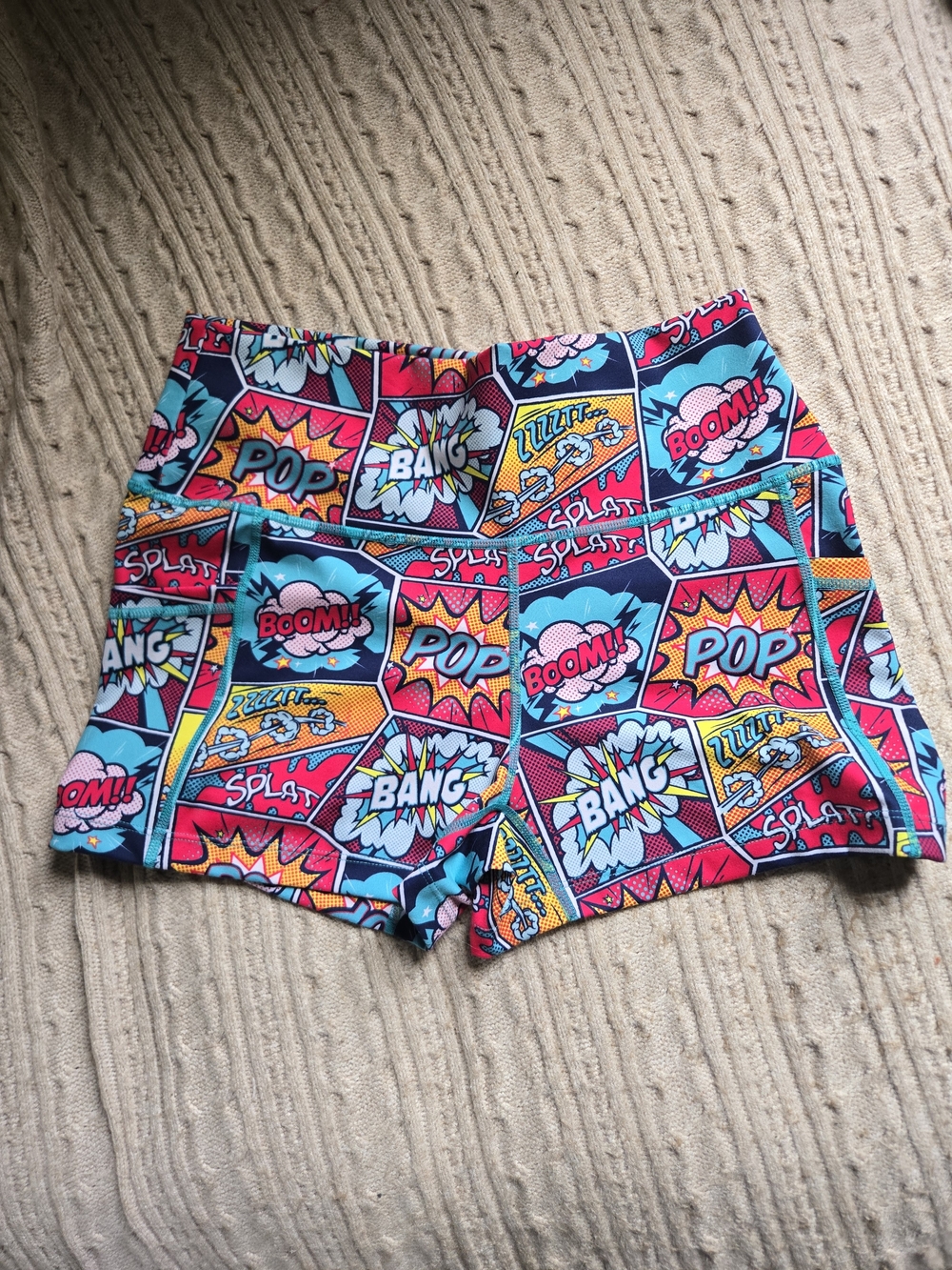 Constantly Varied Gear Womens Comic Pop-Print Shorts - Blue Multi